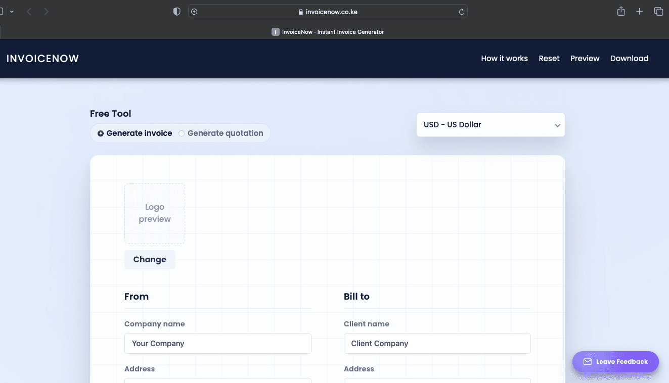InvoiceNow: Free Quotation and Invoice Generator preview